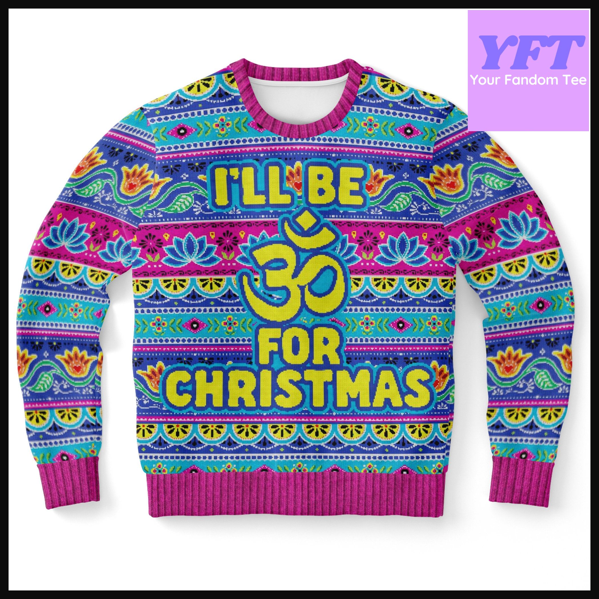 Om For Om Xmas Yoga Lover Yoga 3d Ugly Christmas Sweater Om For Om Xmas Yoga Lover Yoga 3d Ugly Christmas Sweater