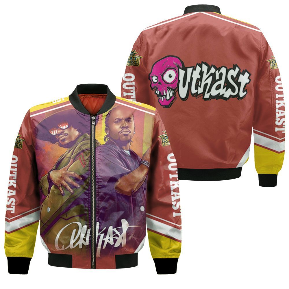 Outkast Portrait Vintage Bomber Jacket Outkast Portrait Vintage Bomber Jacket