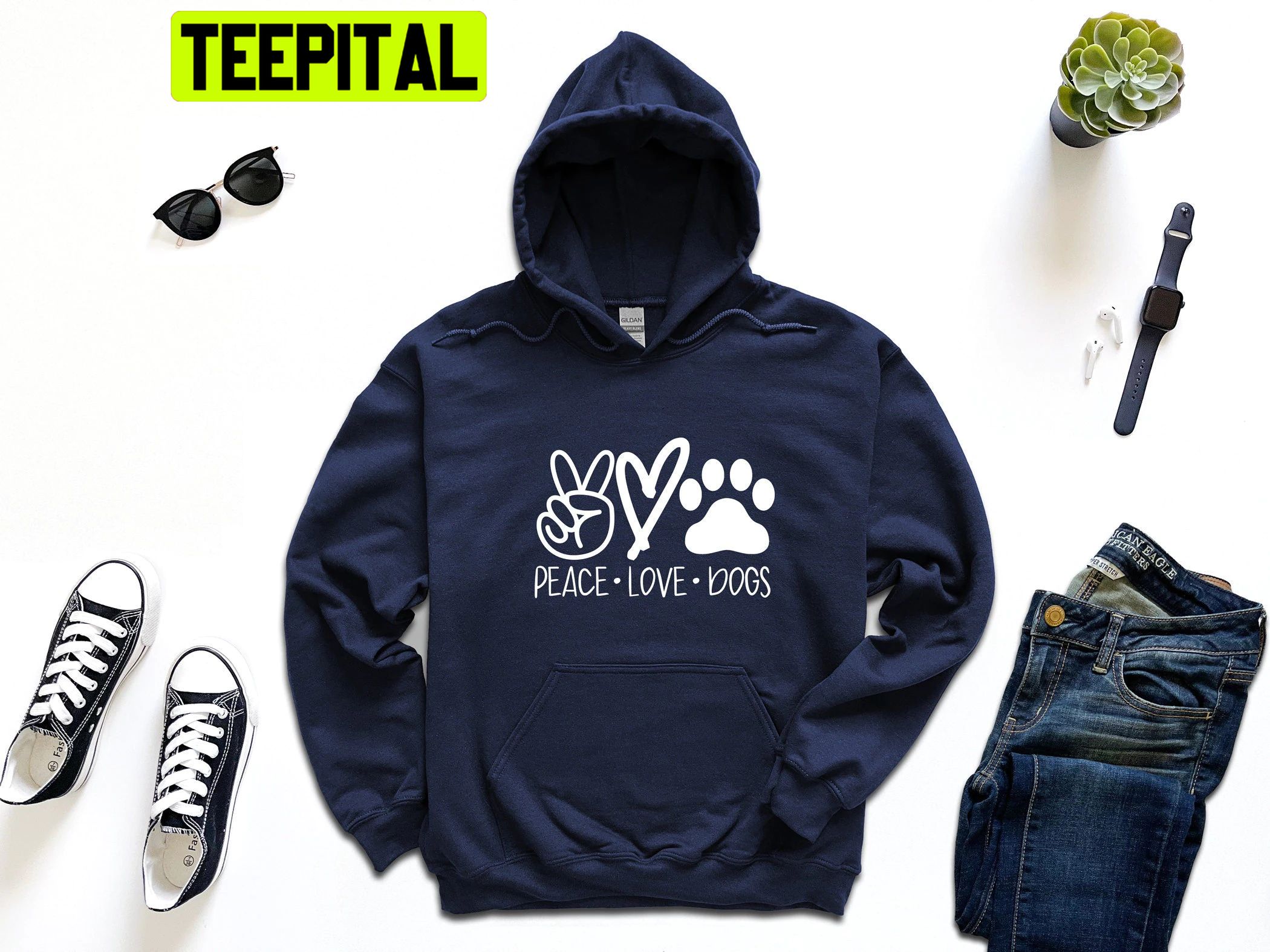 Peace Love Dogs Trending Unisex Hoodie Peace Love Dogs Trending Unisex Hoodie