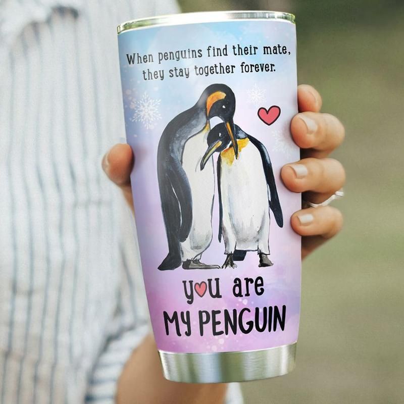 Penguins Couple Stainless Steel Cup Penguins Couple Stainless Steel Cup
