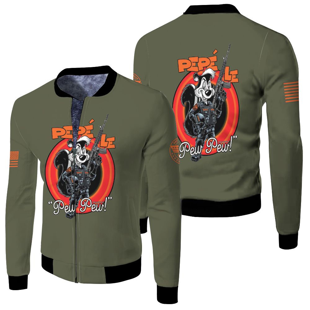 Pepe Le Pew Pew Pew For Lovers 3d Jersey Fleece Bomber Jacket Pepe Le Pew Pew Pew For Lovers 3d Jersey Fleece Bomber Jacket