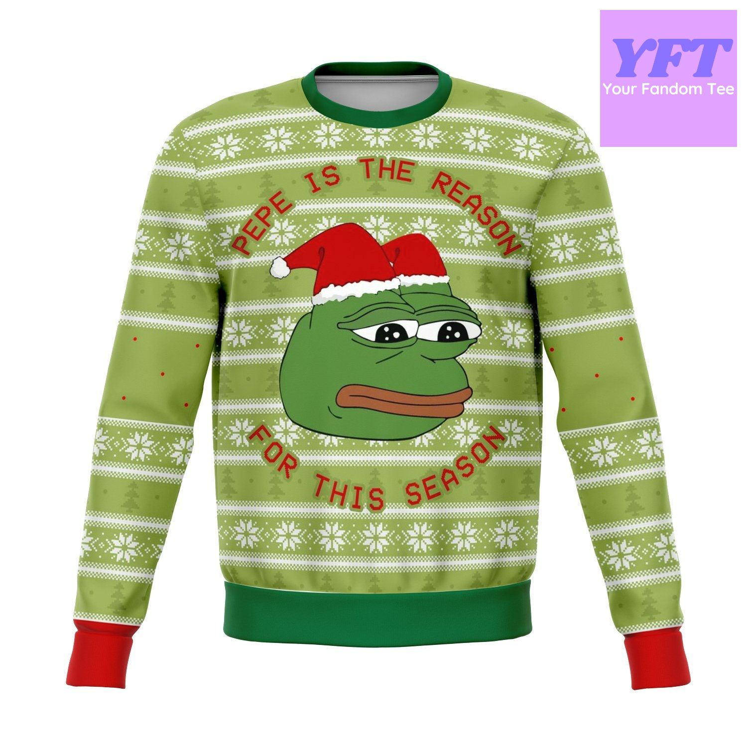 Pepe The Frog Dank Meme 2022 Design 3d Ugly Christmas Sweater Pepe The Frog Dank Meme 2022 Design 3d Ugly Christmas Sweater