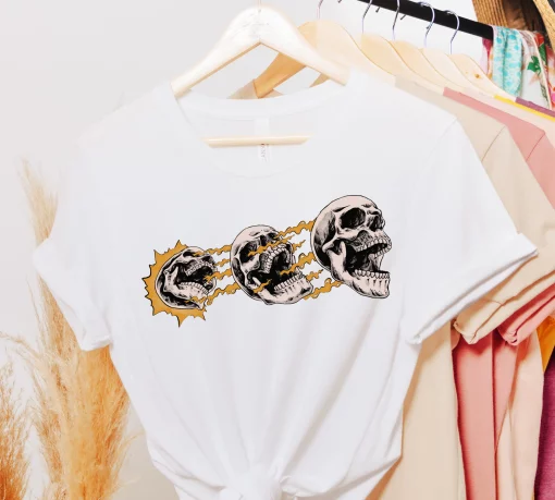 Playing Time Skeleton Party Skull Tee Pumpkin Halloween Unisex T-Shirt
