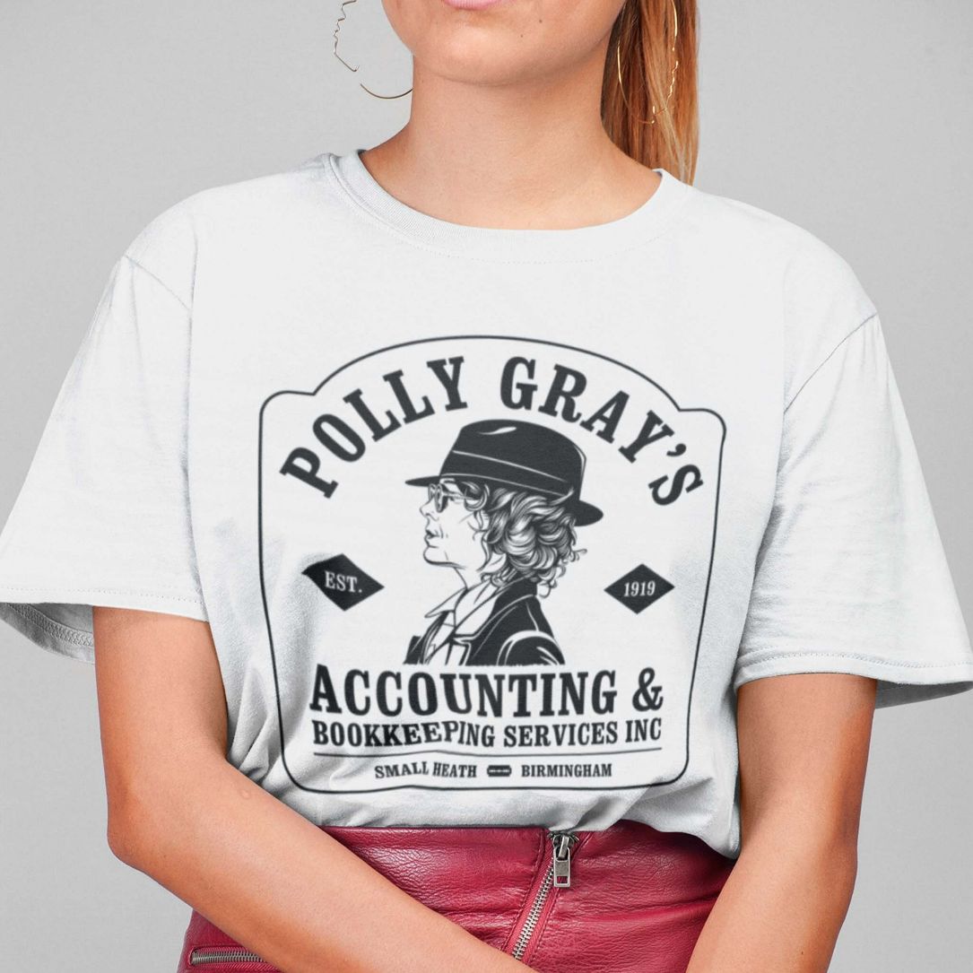 Polly Grays Accounting Bookkeeping Services Peaky Accountant Inspired Unisex T-Shirt Polly Grays Accounting Bookkeeping Services Peaky Accountant Inspired Unisex T-Shirt