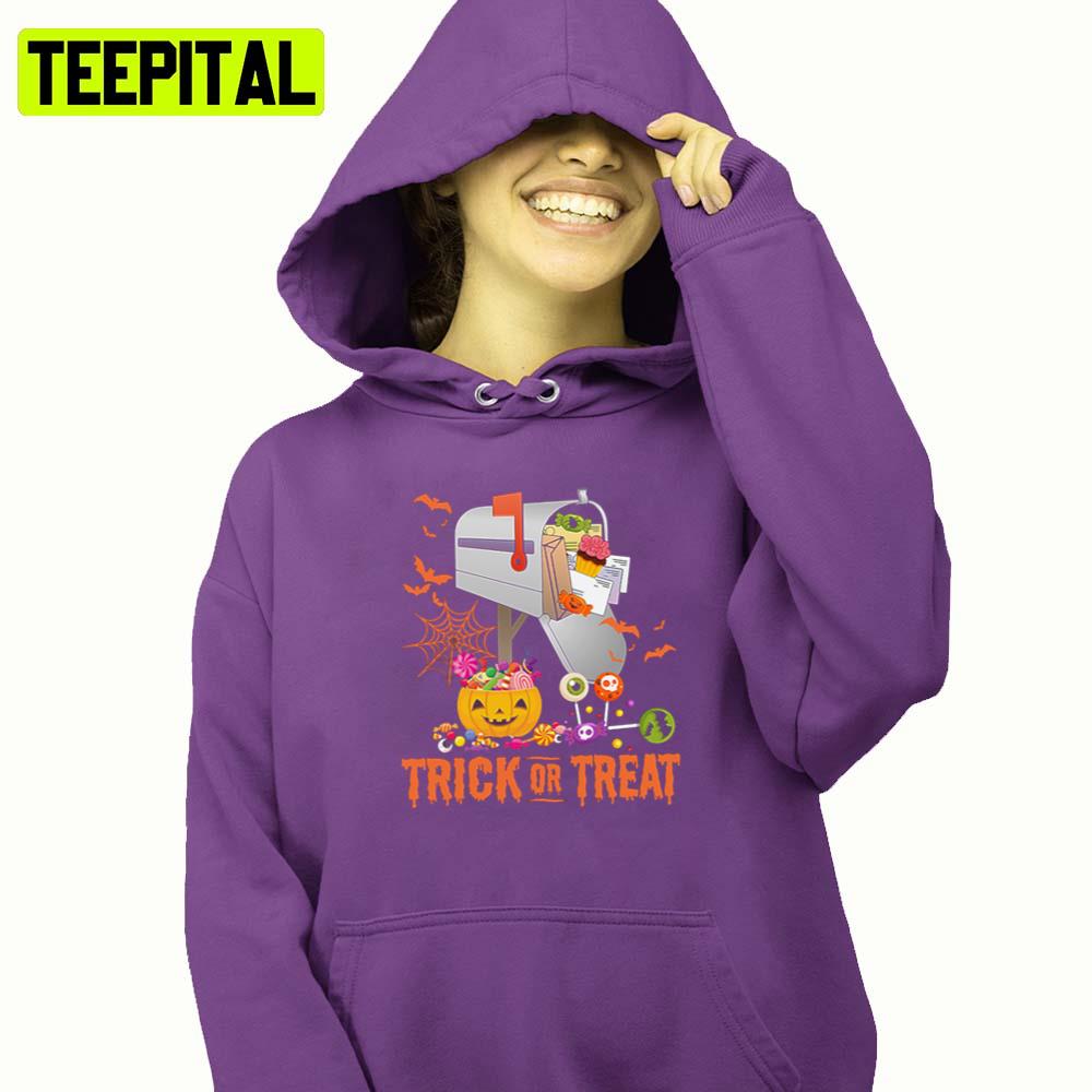 Postal Design Trick Or Treat Halloween Hoodie Postal Design Trick Or Treat Halloween Hoodie