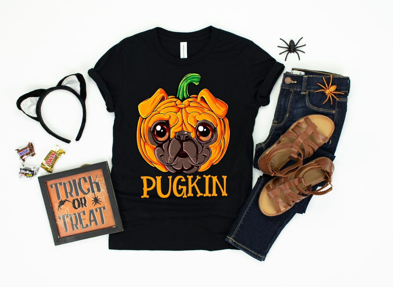 Pugkin Pug Halloween Shirt Pugkin Pug Halloween Shirt