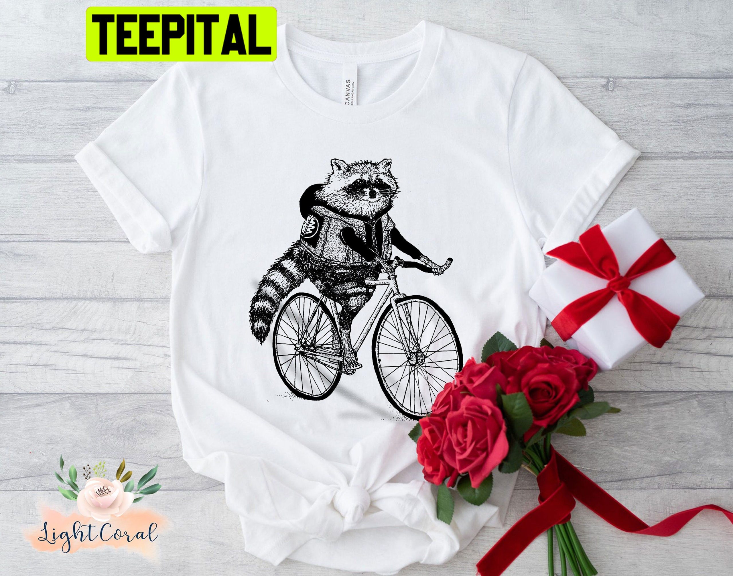 Raccoon Riding Bicycle Funny Raccoon Trending Unisex Shirt Raccoon Riding Bicycle Funny Raccoon Trending Unisex Shirt