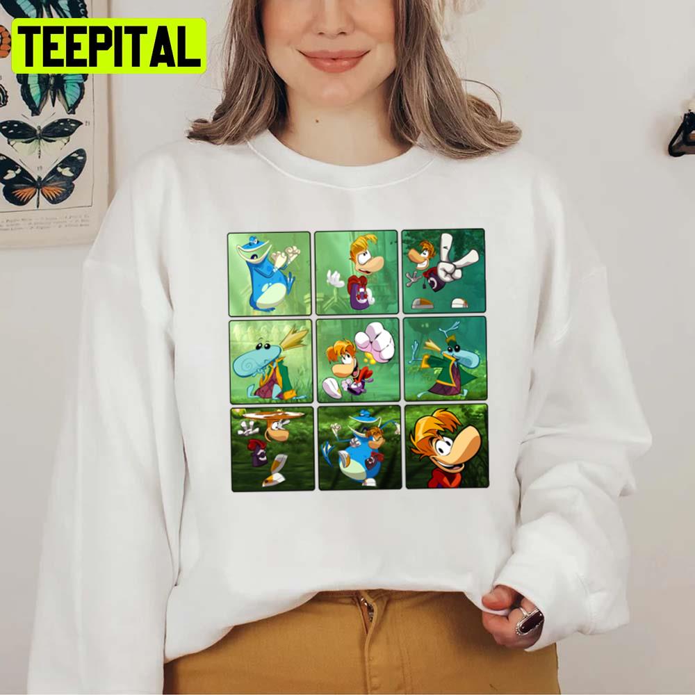 Retro Characters Squares Rayman Legends Unisex T-Shirt Retro Characters Squares Rayman Legends Unisex T-Shirt