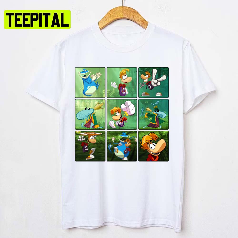 Retro Characters Squares Rayman Legends Unisex T-Shirt Retro Characters Squares Rayman Legends Unisex T-Shirt