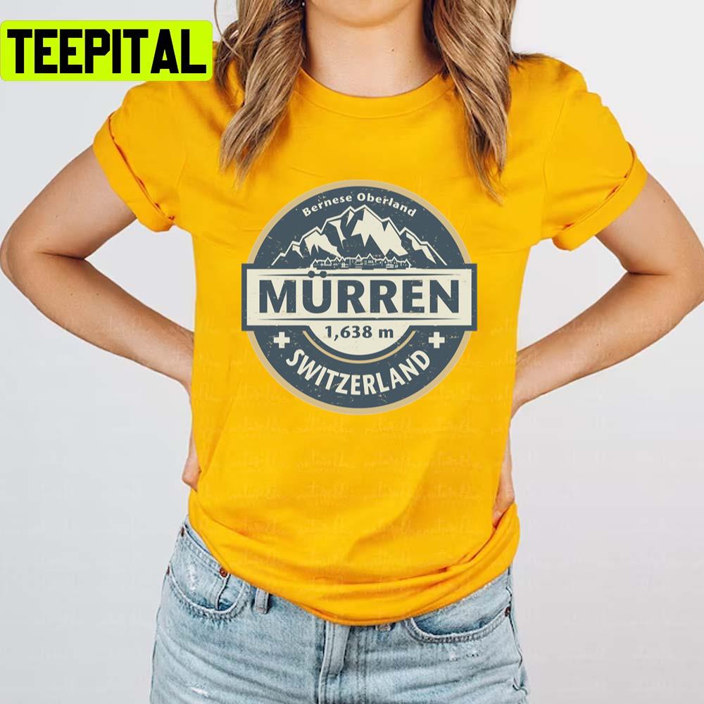 Retro Logo Murren Switzerland Design Unisex T-Shirt Retro Logo Murren Switzerland Design Unisex T-Shirt