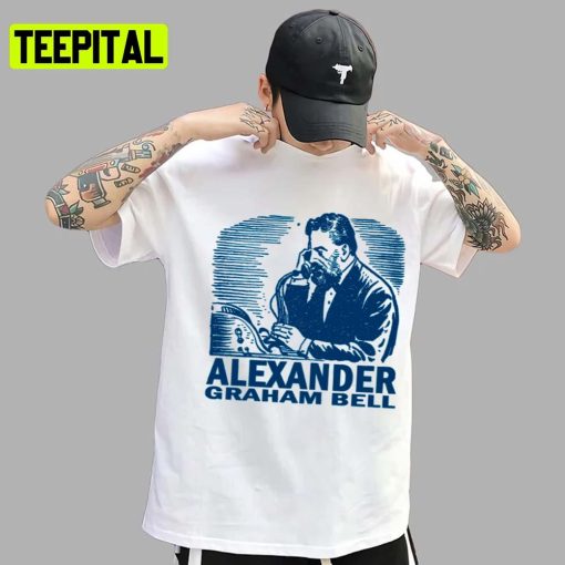 Retro Portrait Alexander Graham Bell Unisex T-Shirt