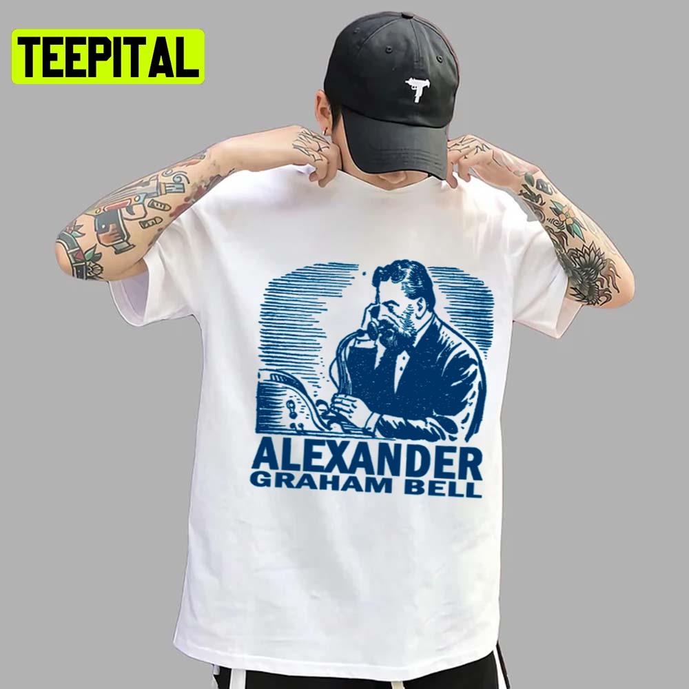 Retro Portrait Alexander Graham Bell Unisex T-Shirt Retro Portrait Alexander Graham Bell Unisex T-Shirt