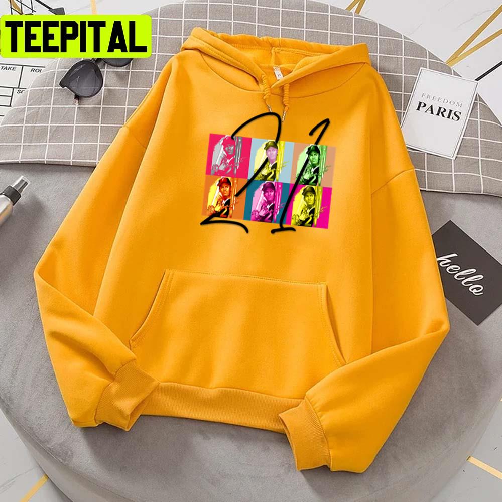 Roberto Clemente 21 Colorful Design Unisex T-Shirt Roberto Clemente 21 Colorful Design Unisex T-Shirt