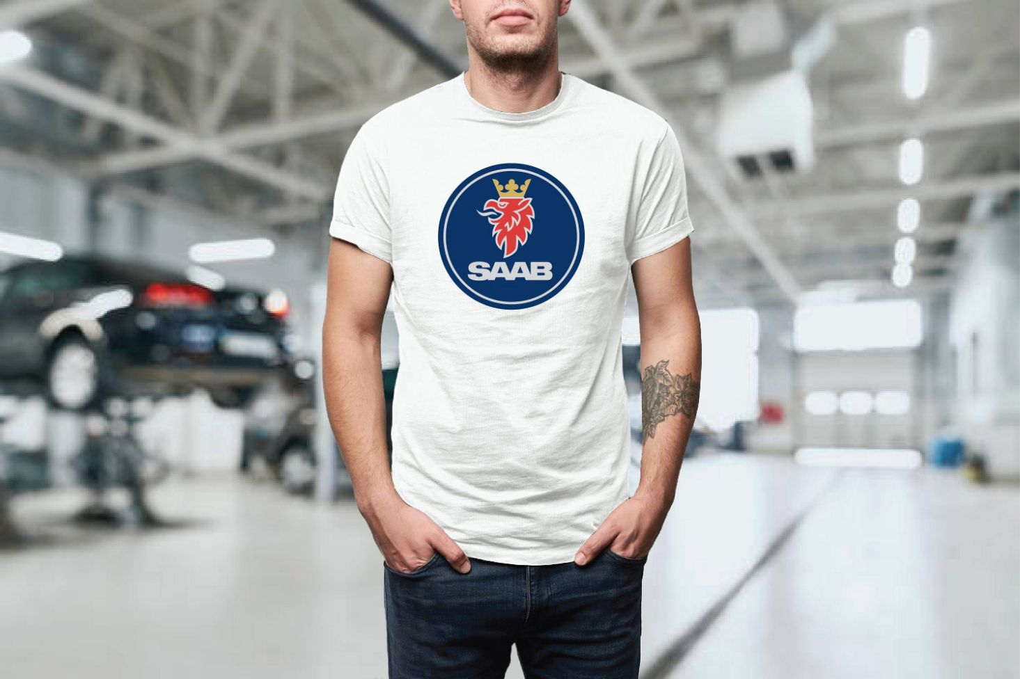 SAAB Retro Classic Foreign Custom Car T-Shirt SAAB Retro Classic Foreign Custom Car T-Shirt