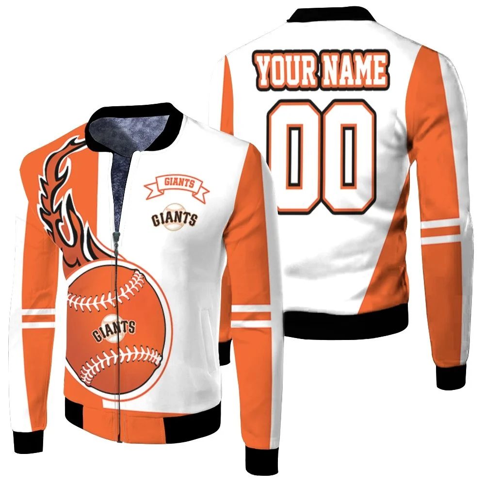 San Francisco Giants 3d Personalized Fleece Bomber Jacket San Francisco Giants 3d Personalized Fleece Bomber Jacket