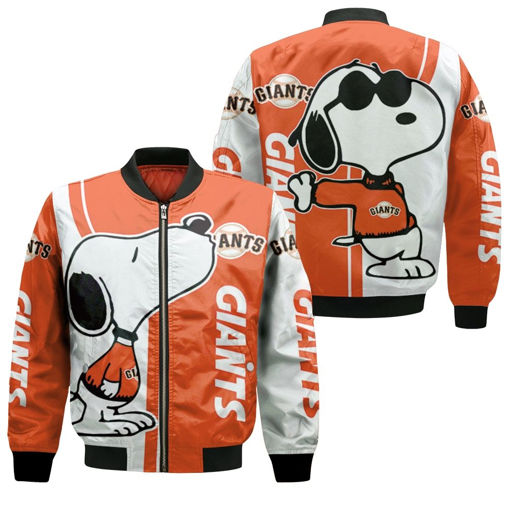 San Francisco Giants Snoopy Lover 3d Printed Bomber Jacket San Francisco Giants Snoopy Lover 3d Printed Bomber Jacket