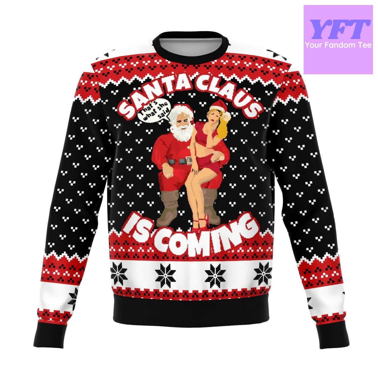 Santa Is Coming Meme 2022 Design 3d Ugly Christmas Sweater Santa Is Coming Meme 2022 Design 3d Ugly Christmas Sweater