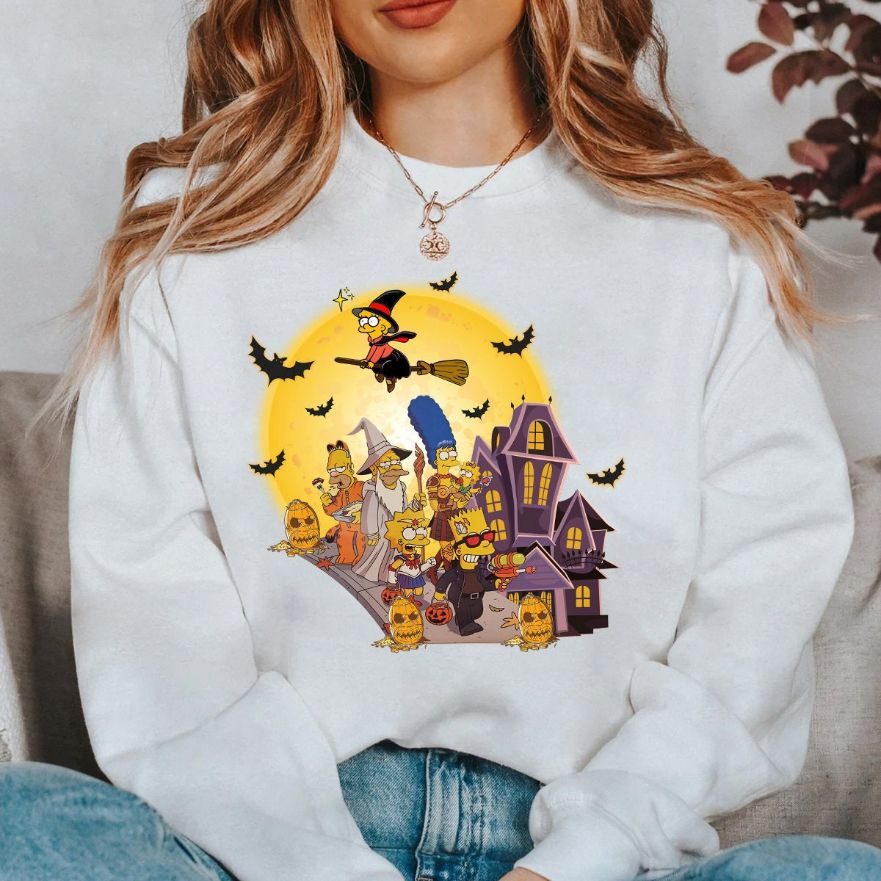 Simpson Family Halloween Sweatshirt Simpson Family Halloween Sweatshirt