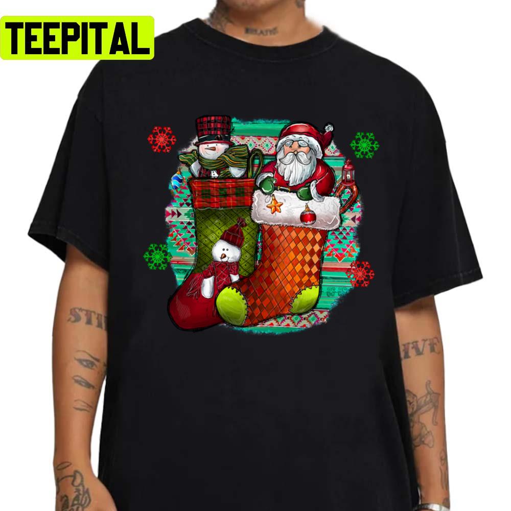 Sock Santa Snowman Design Unisex Sweatshirt Sock Santa Snowman Design Unisex Sweatshirt