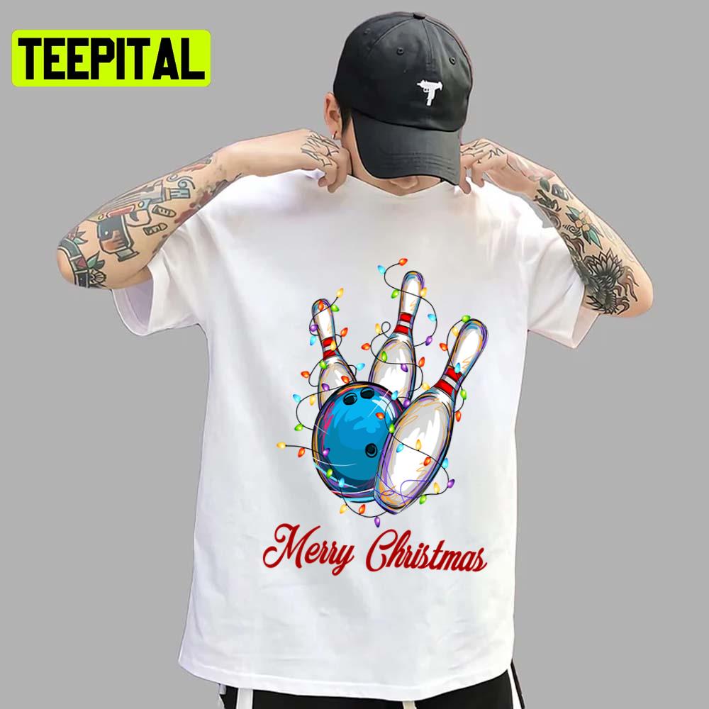 Sports Art Merry Christmas Bowling Unisex T-Shirt Sports Art Merry Christmas Bowling Unisex T-Shirt