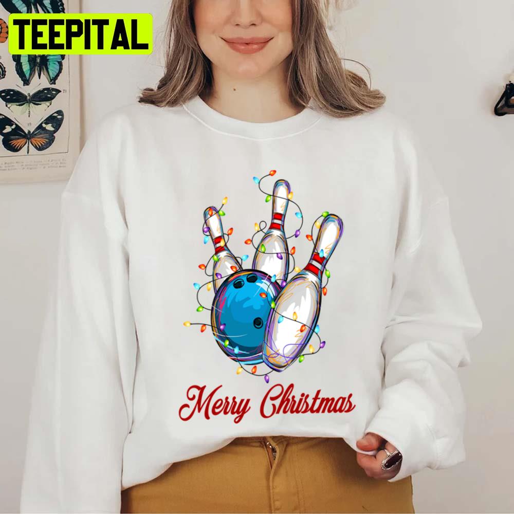 Sports Art Merry Christmas Bowling Unisex T-Shirt Sports Art Merry Christmas Bowling Unisex T-Shirt