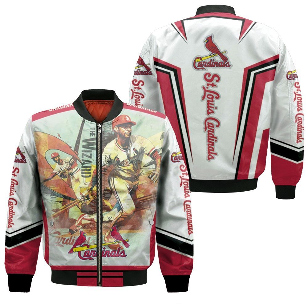 St Louis Cardinals The Wizard Ozzie Smith For Fan Bomber Jacket St Louis Cardinals The Wizard Ozzie Smith For Fan Bomber Jacket