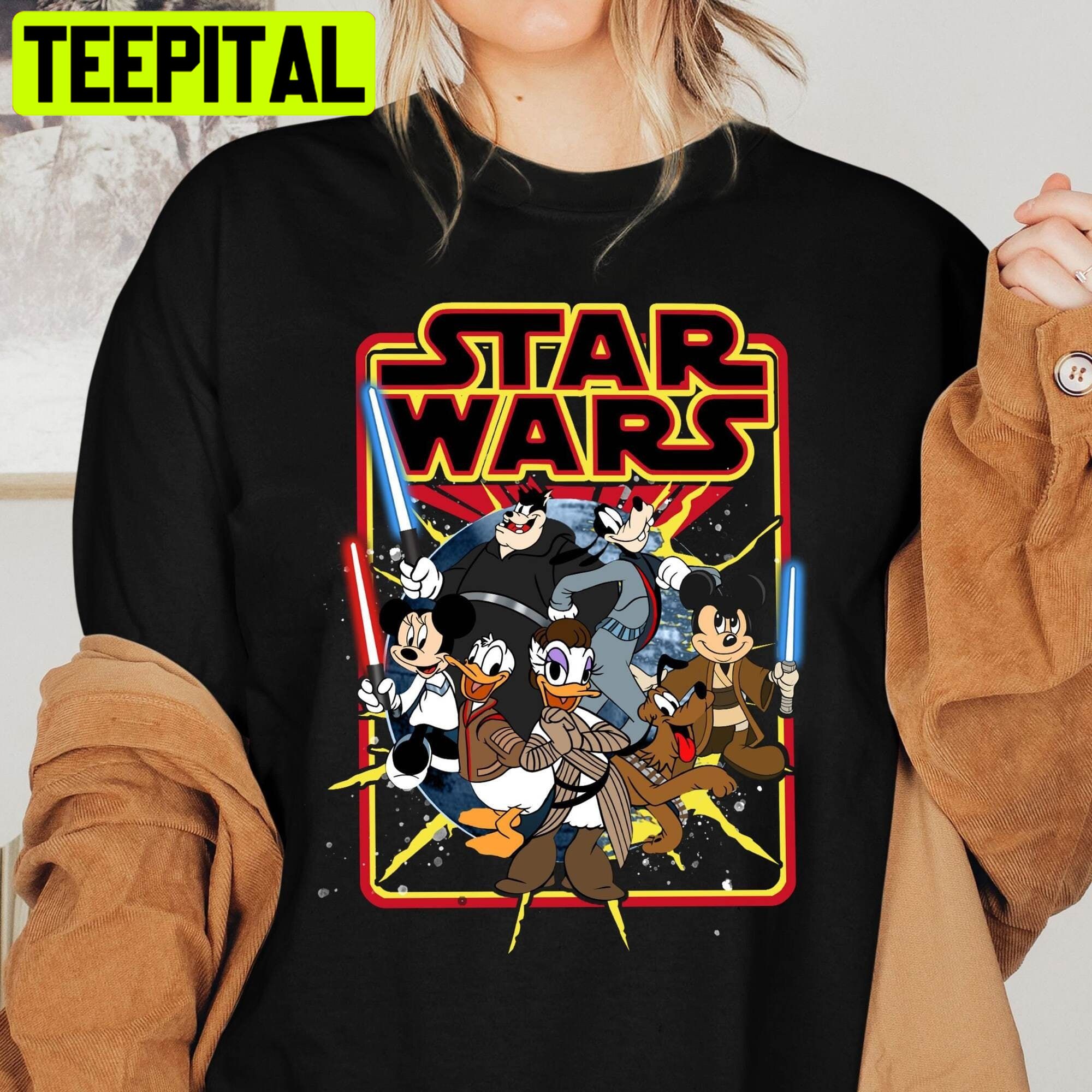 Star Wars Mickey Disney Characters Trending Unisex Shirt Star Wars Mickey Disney Characters Trending Unisex Shirt