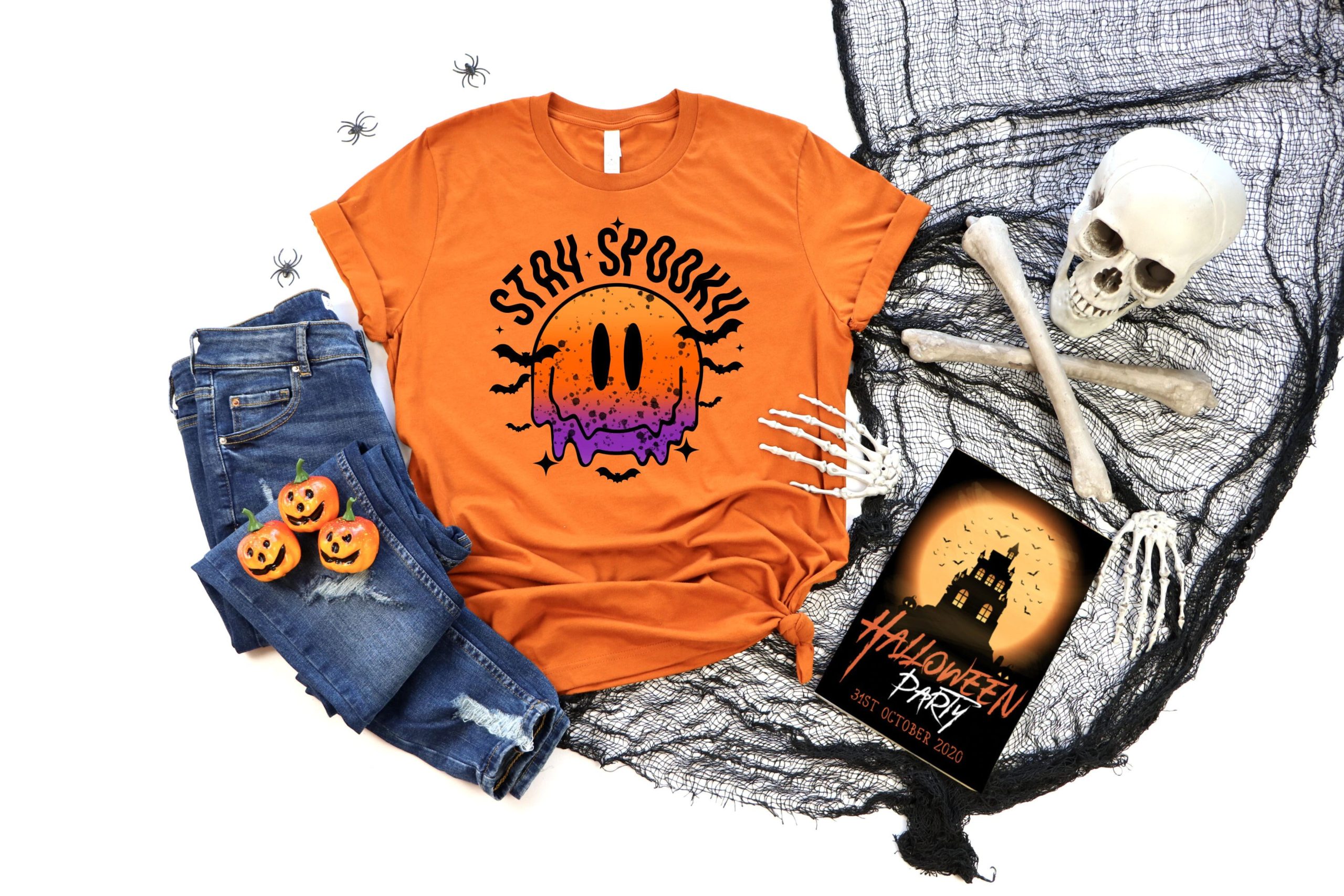 Stay Spooky Funny Party Ghost Kid Boo Vintage Fall Pumpkin Halloween Unisex T-Shirt Stay Spooky Funny Party Ghost Kid Boo Vintage Fall Pumpkin Halloween Unisex T-Shirt