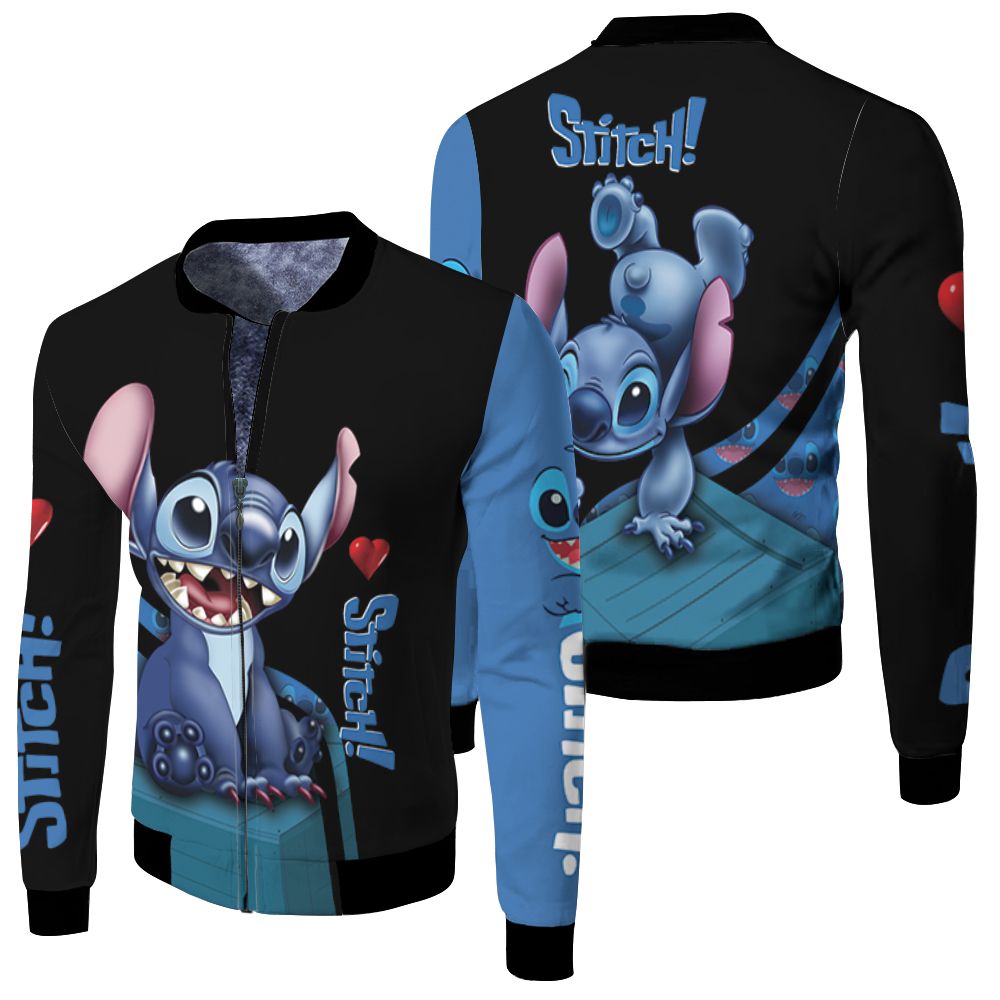 Stitch Fan 3d Jersey Fleece Bomber Jacket Stitch Fan 3d Jersey Fleece Bomber Jacket