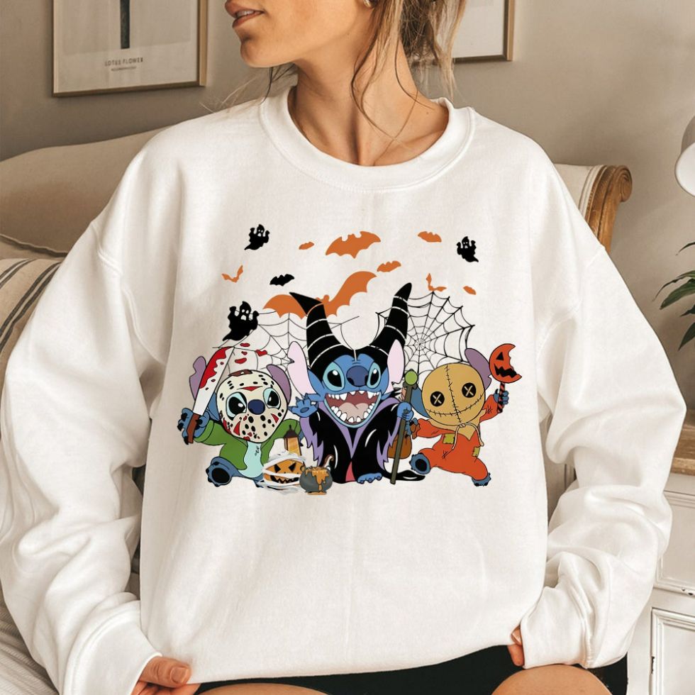 Stitch Horror Halloween Sweatshirt Stitch Horror Halloween Sweatshirt