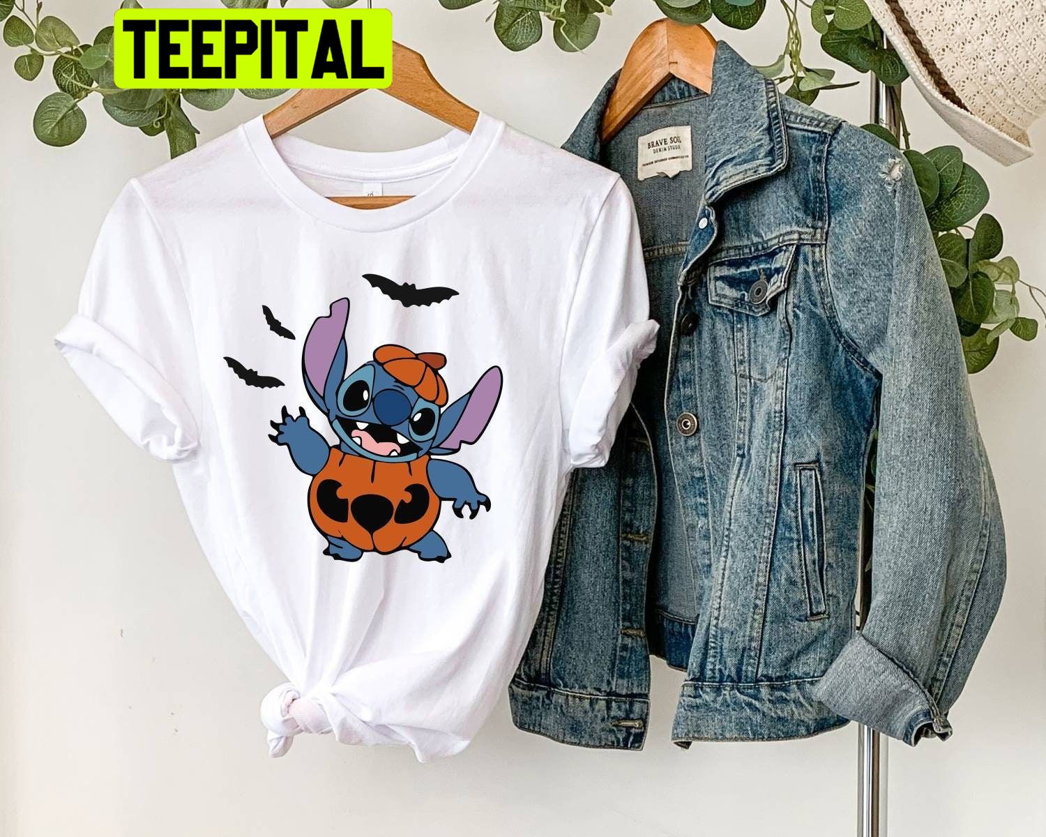 Stitch Pumpkin HalloweenTrending Unisex Shirt Stitch Pumpkin HalloweenTrending Unisex Shirt