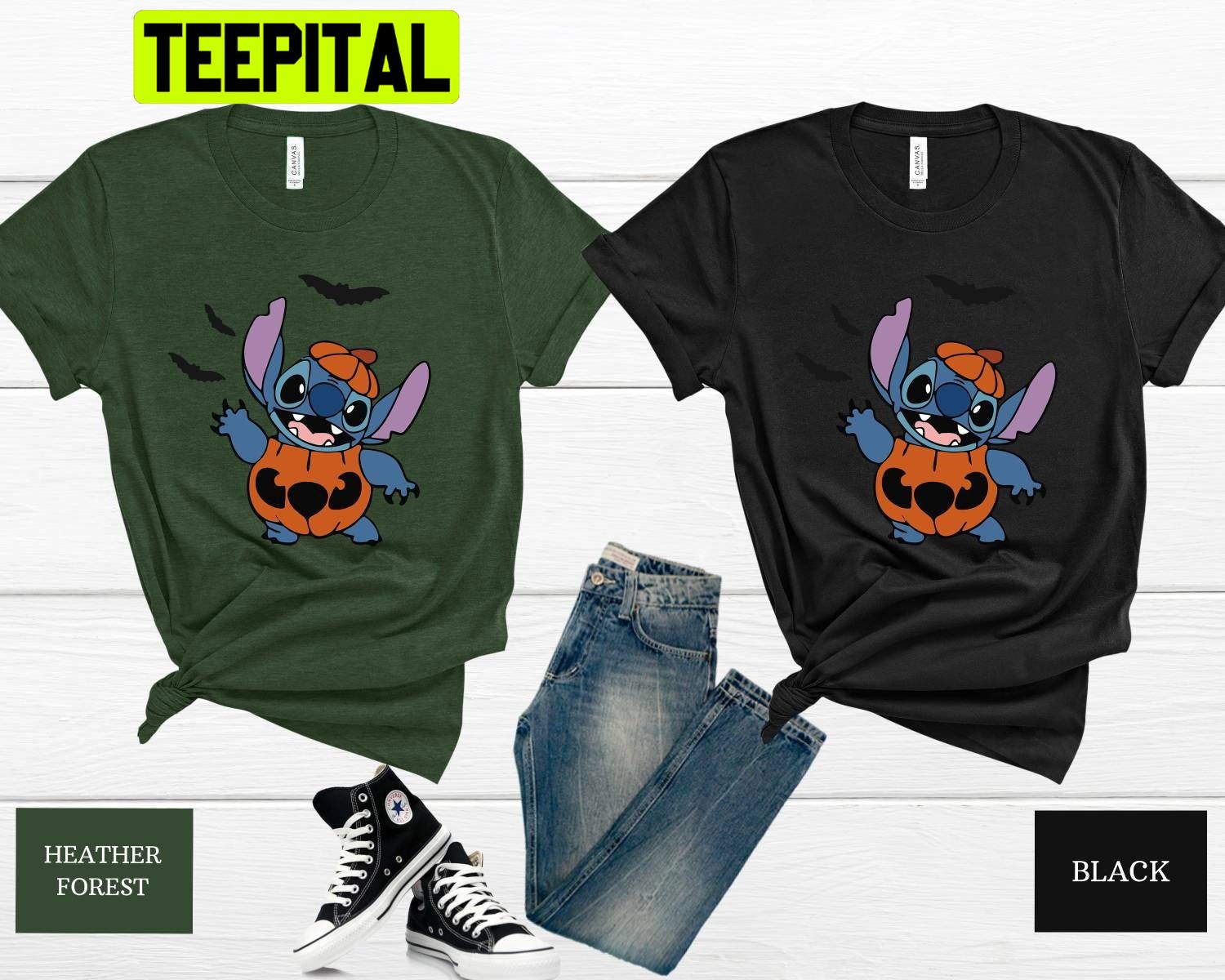 Stitch Pumpkin HalloweenTrending Unisex Shirt Stitch Pumpkin HalloweenTrending Unisex Shirt