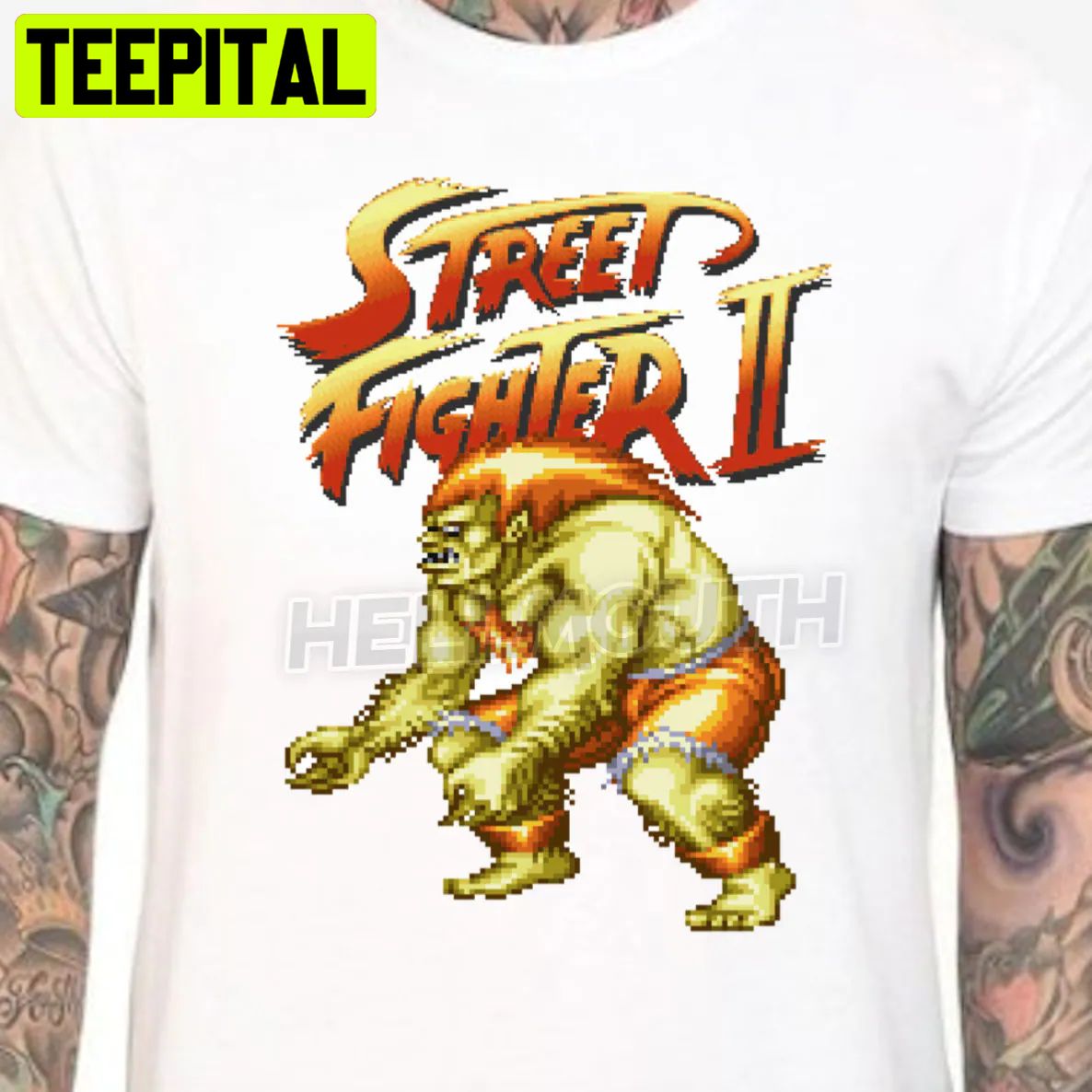 Street Fighter 2 Blanka Halloween Trending Unsiex T-Shirt Street Fighter 2 Blanka Halloween Trending Unsiex T-Shirt