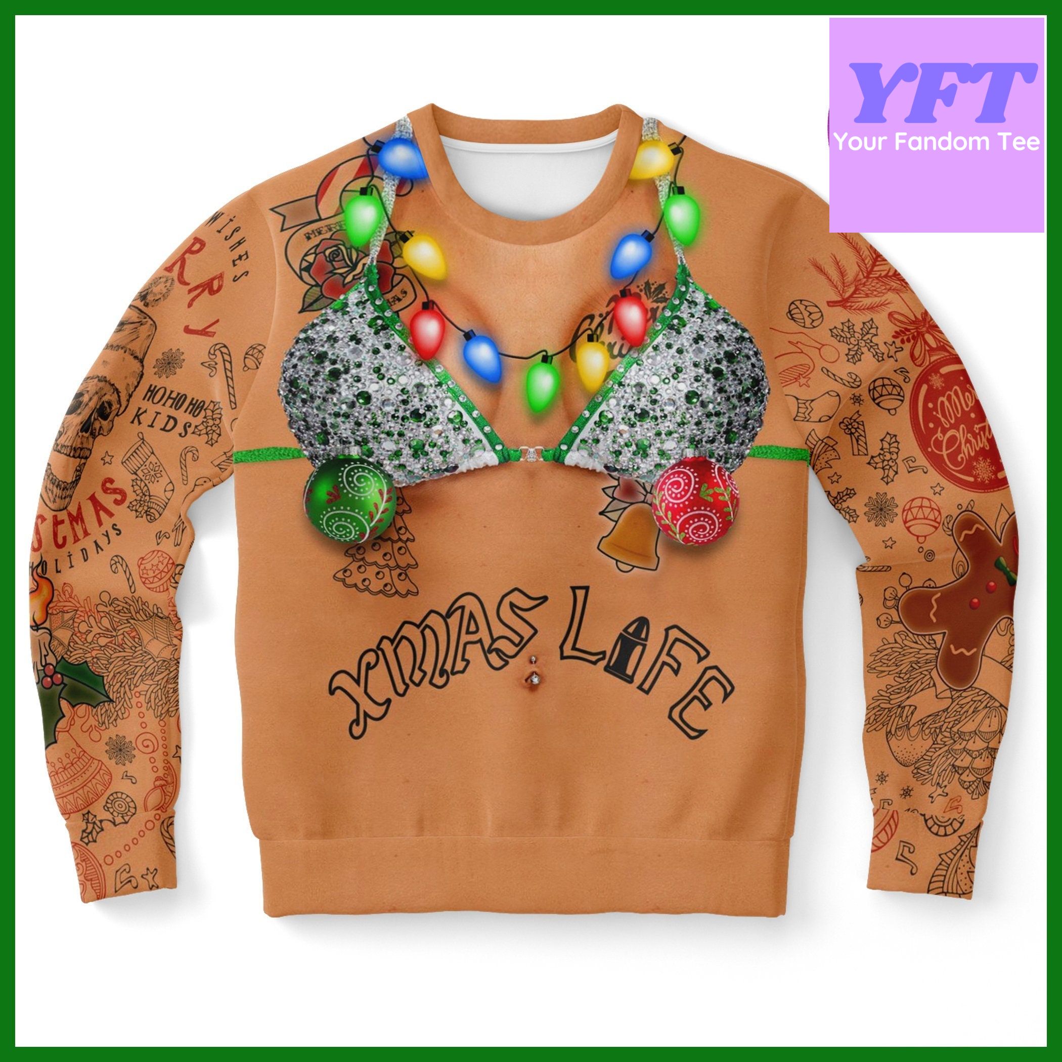 Tacky Funny Gag For Himher Skull Party 3d Ugly Christmas Sweater Tacky Funny Gag For Himher Skull Party 3d Ugly Christmas Sweater
