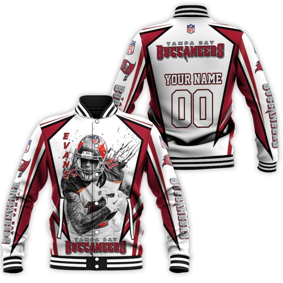 Tampa Bay Buccaneers Mike Evans 13 3d Personalized Baseball Jacket Tampa Bay Buccaneers Mike Evans 13 3d Personalized Baseball Jacket