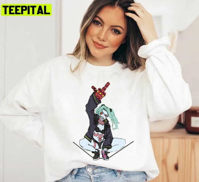 The Cool Girl Cyberpunk Edgerunners Rebecca Unisex Sweatshirt The Cool Girl Cyberpunk Edgerunners Rebecca Unisex Sweatshirt