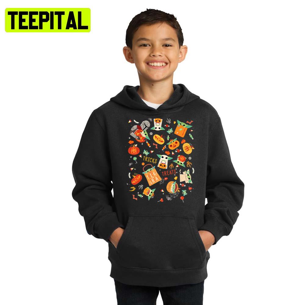 The Mandal And Grog Collage Star Wars Halloween Illustration Hoodie The Mandal And Grog Collage Star Wars Halloween Illustration Hoodie
