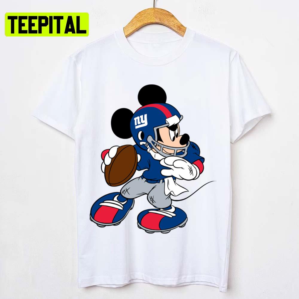 The Mickey Mouse New York Giants Unisex T-Shirt The Mickey Mouse New York Giants Unisex T-Shirt