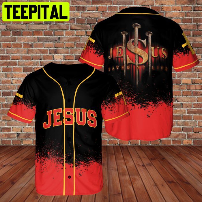 Three Nails Jesus Jesus And Cross Is My Savior 3D BaseBall Jersey Casual Red Style Three Nails Jesus Jesus And Cross Is My Savior 3D BaseBall Jersey Casual Red Style