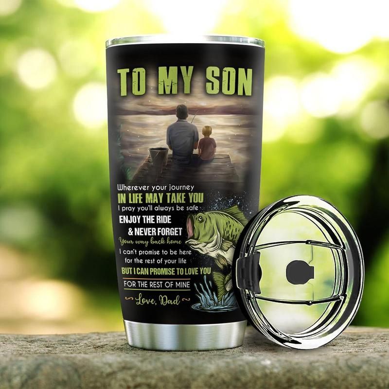 To My Son From Dad Stainless Steel Cup To My Son From Dad Stainless Steel Cup