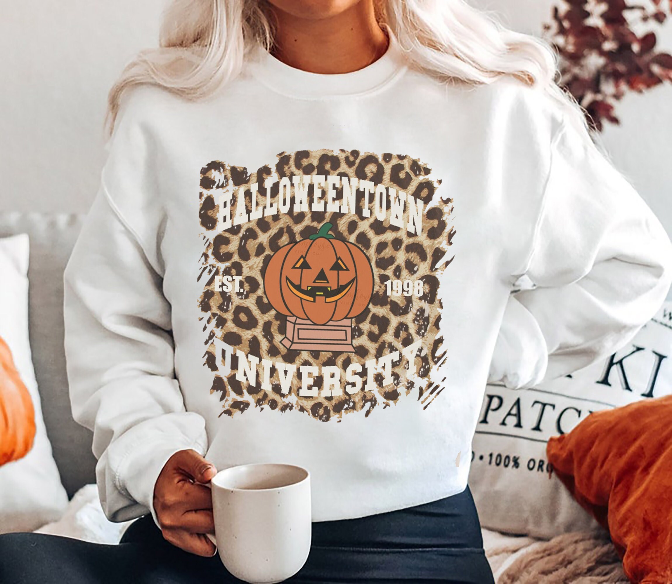 Town Est 1998 Town University Town Falls School Pumpkin Halloween Unisex Sweatshirt Town Est 1998 Town University Town Falls School Pumpkin Halloween Unisex Sweatshirt