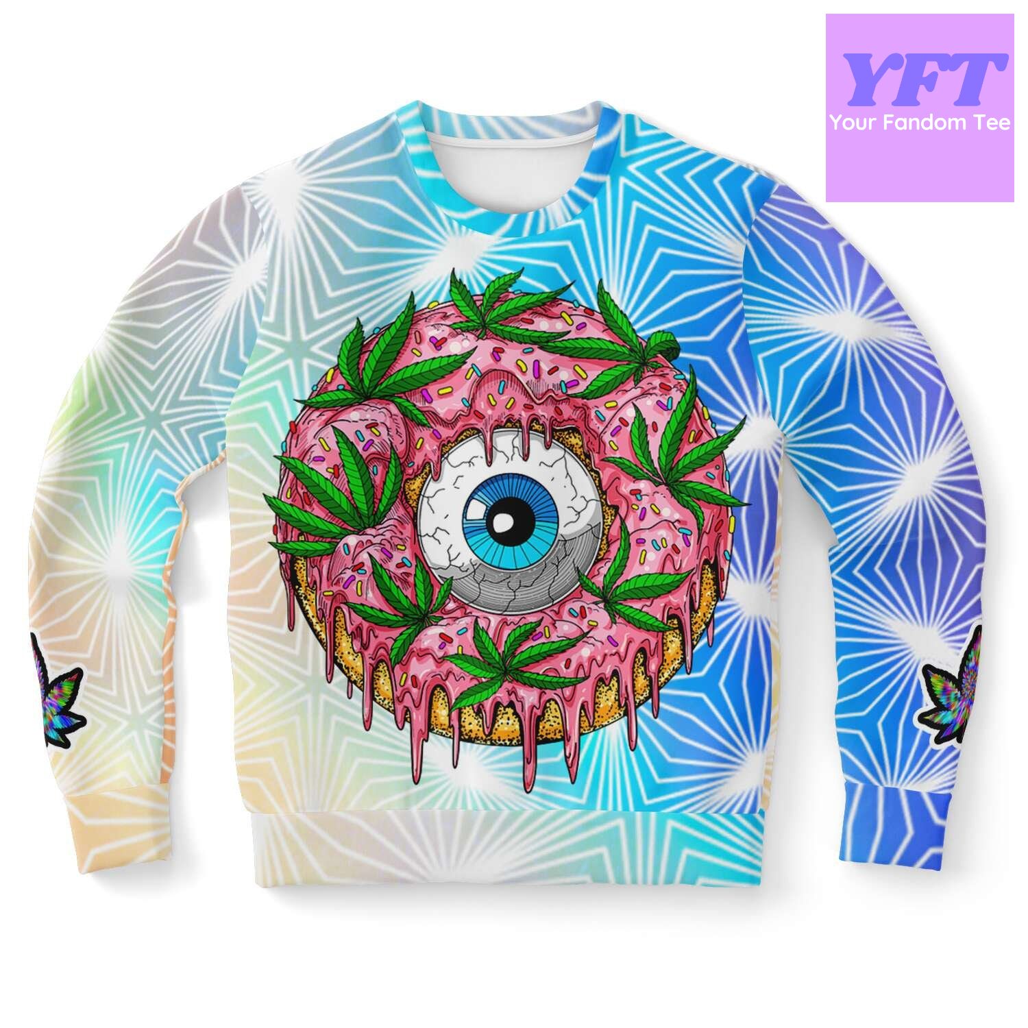 Trippy Donut Holographic Psychedelic 3d Ugly Christmas Sweater Trippy Donut Holographic Psychedelic 3d Ugly Christmas Sweater