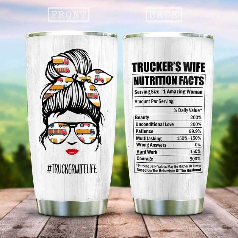 Trucker Wife Life Stainless Steel Cup Trucker Wife Life Stainless Steel Cup