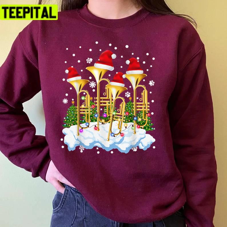 Trumpet Snow Santa Merry Christmas For Christmas 2020 Unisex Sweatshirt Trumpet Snow Santa Merry Christmas For Christmas 2020 Unisex Sweatshirt