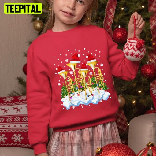 Trumpet Snow Santa Merry Christmas For Christmas 2020 Unisex Sweatshirt