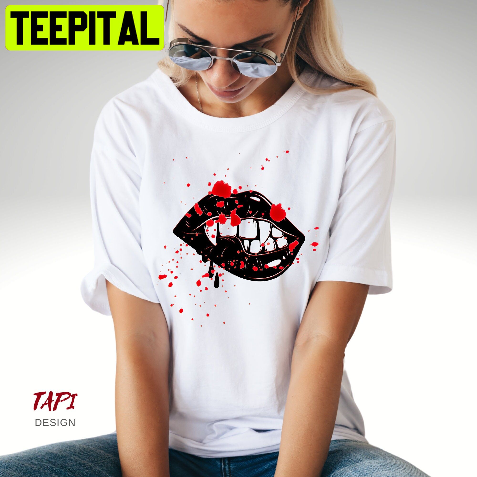 Vampire Lips Halloween Art Trending Unisex Shirt Vampire Lips Halloween Art Trending Unisex Shirt