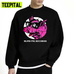 Vintage 90s Blind Records 90s Blind Records Funny Pig Design Unisex Sweatshirt