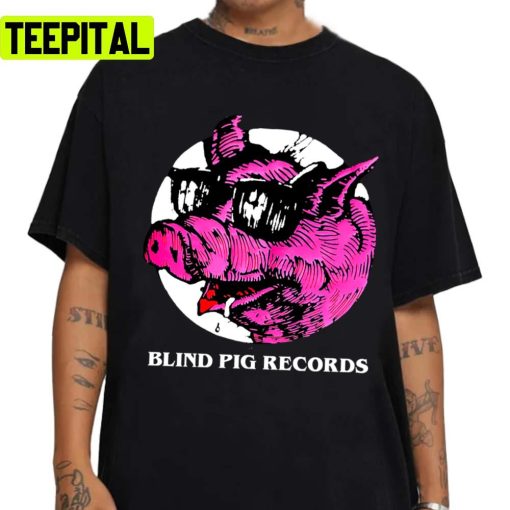 Vintage 90s Blind Records 90s Blind Records Funny Pig Design Unisex Sweatshirt