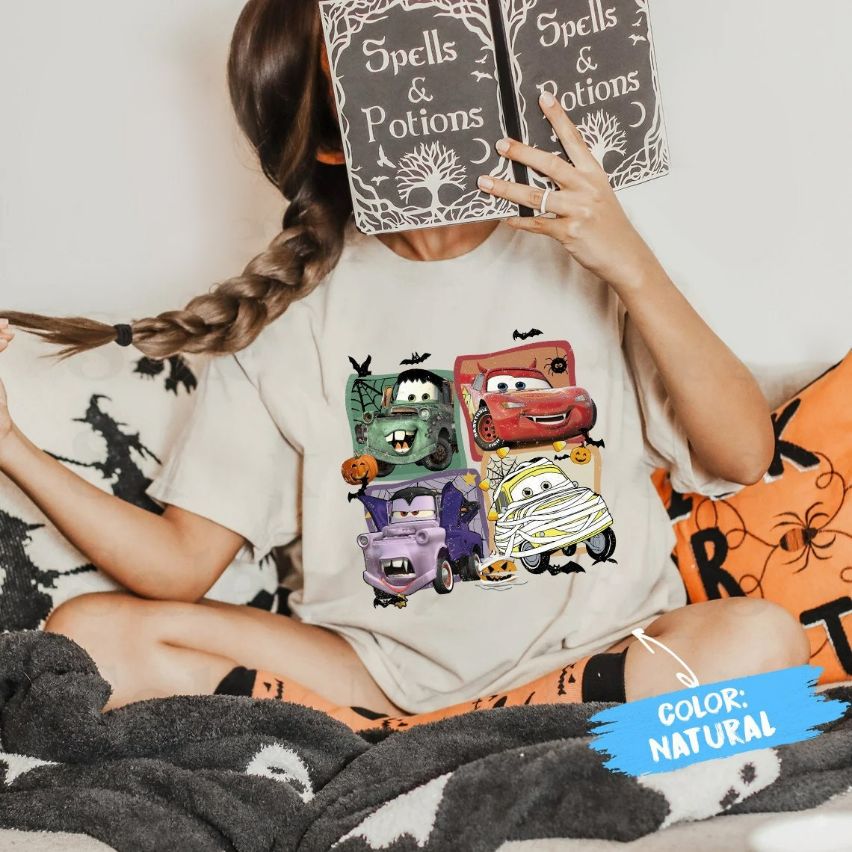 Vintage Disney Cars Characters Halloween T-Shirt Vintage Disney Cars Characters Halloween T-Shirt