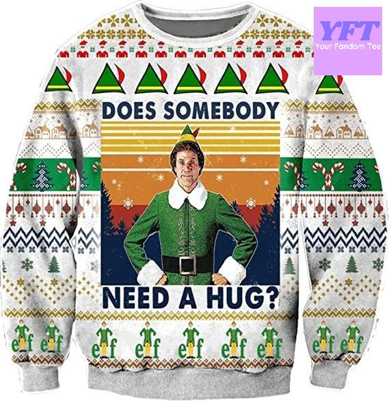 Vintage Does Somebody Need A Hug Retro Funny 3d Ugly Christmas Sweater Vintage Does Somebody Need A Hug Retro Funny 3d Ugly Christmas Sweater